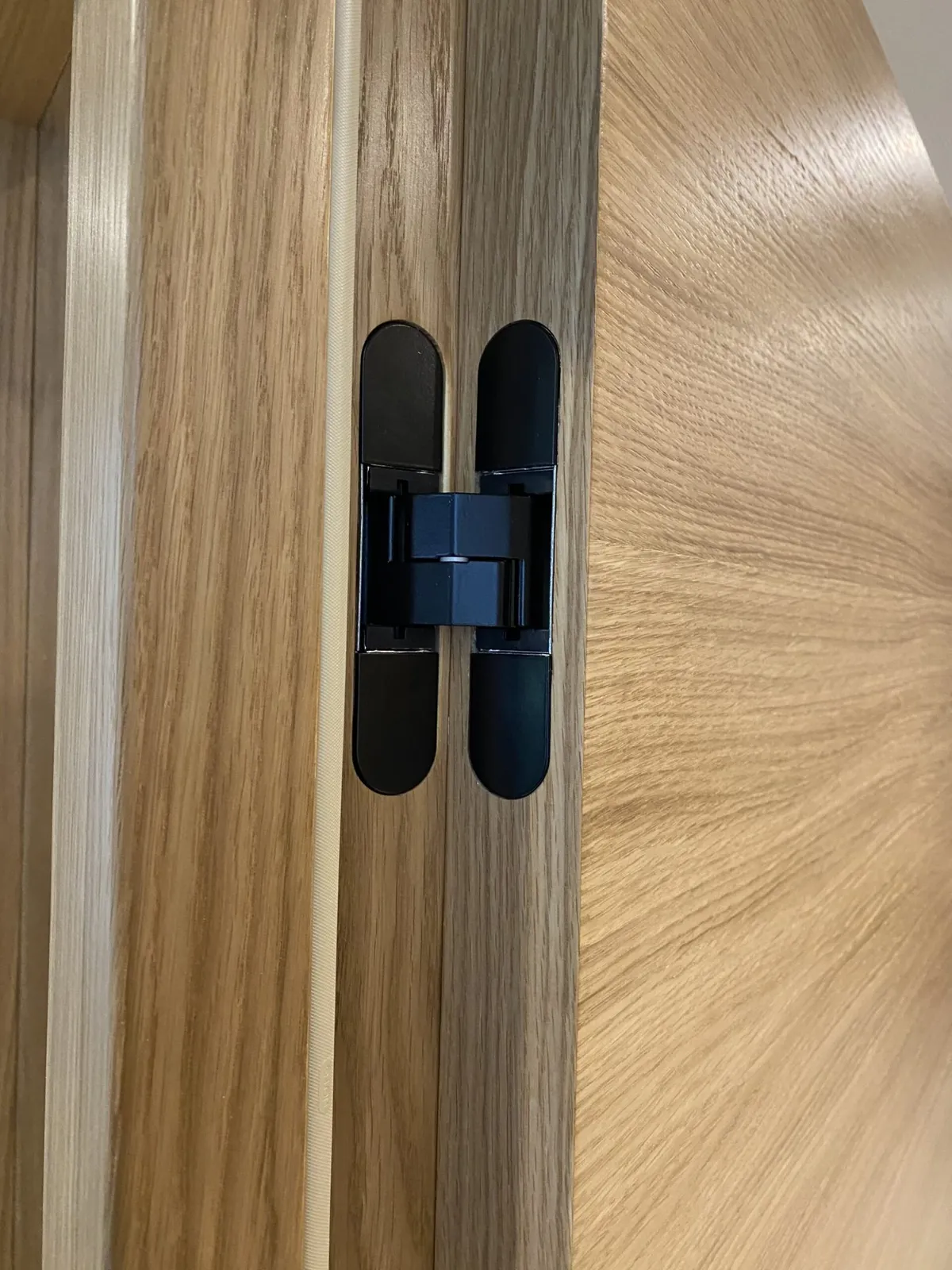 Tuvplāns: slēptā eņģe koka finiera durvīs